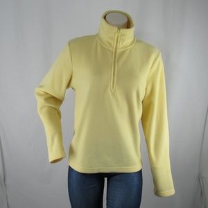 Chadwick's Soft Yellow 3/4-Zip Fleece Pull-Over